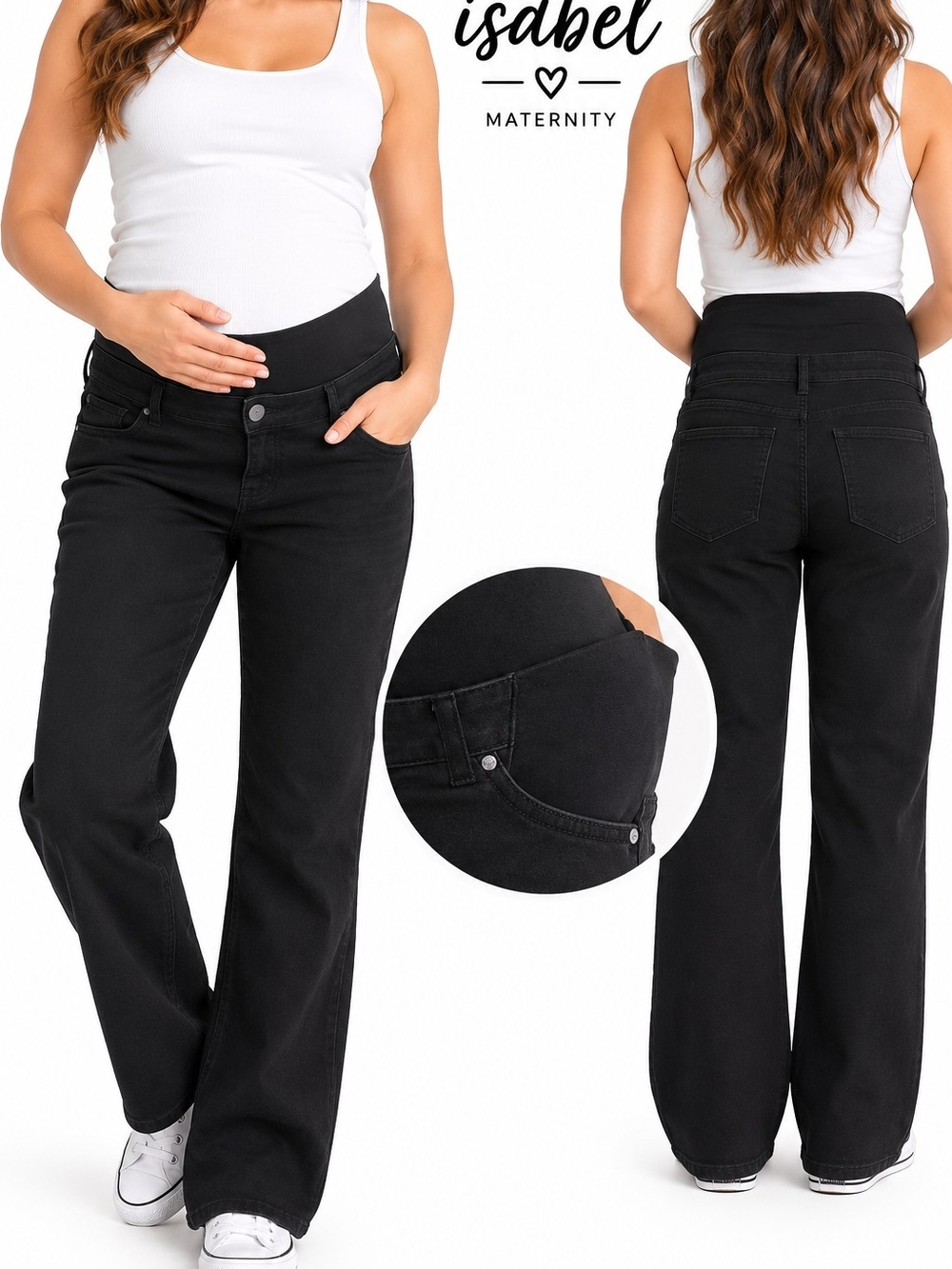 Isabel Maternity by Ingrid & Isabel Black Flare Maternity Jeans